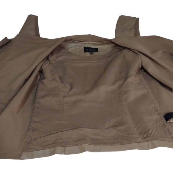 Blu Pepper Jacket Women's Brown Faux Leather Knit ZIP Up Lined Size Large - Picture 8 of 12